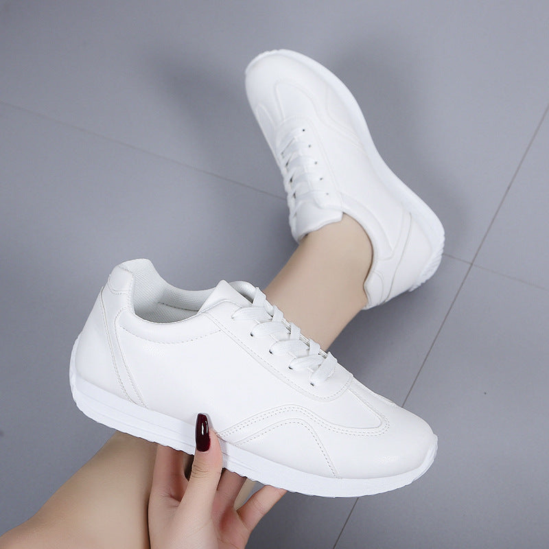 Women's Platform White Shoes - Casual & Stylish Footwear