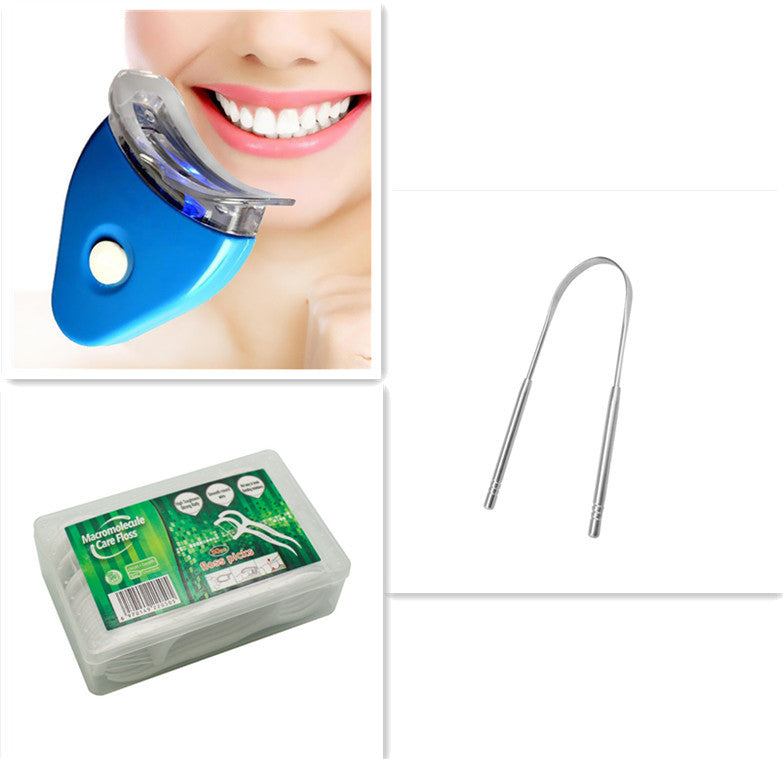 Professional Teeth Whitening Kit with LED Light - At-Home Dental Bleaching System
