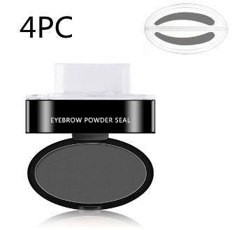 Professional Eyebrow Stamp Kit - Waterproof Powder with 3 Stencil Shapes (6g)