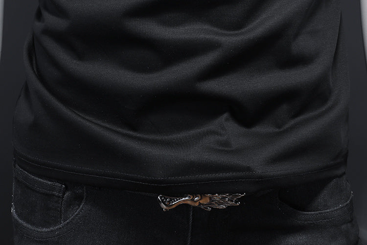 Men's Summer Jade Silk Handsome Bottoming Shirt