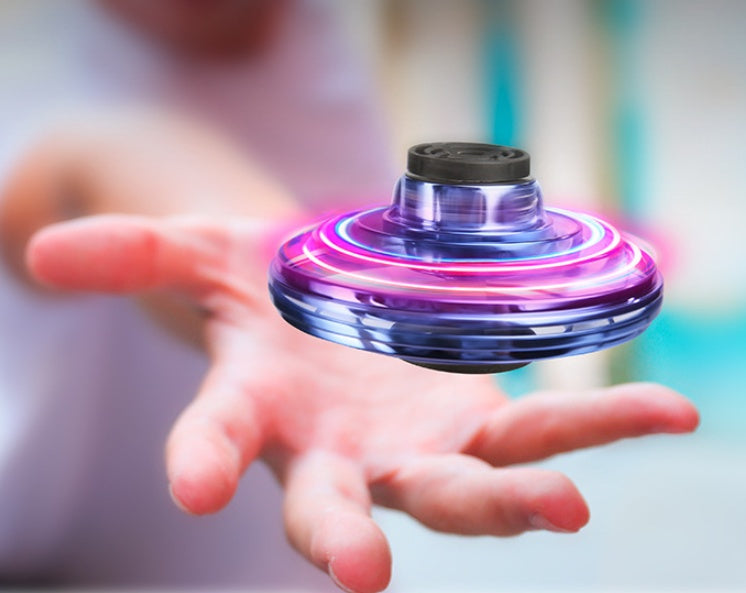 Mini Fingertip Gyro Drone - Interactive UFO Type Flying Helicopter Spinner Toy for Kids