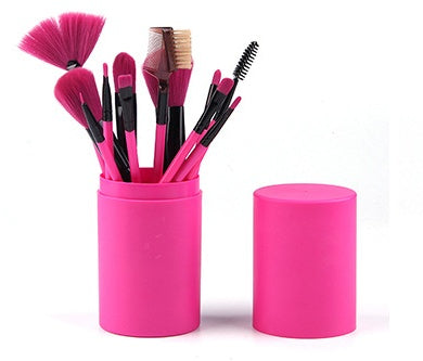 Professional 12-Piece Makeup Brush Set - Blush, Eyeshadow, Highlighter & More