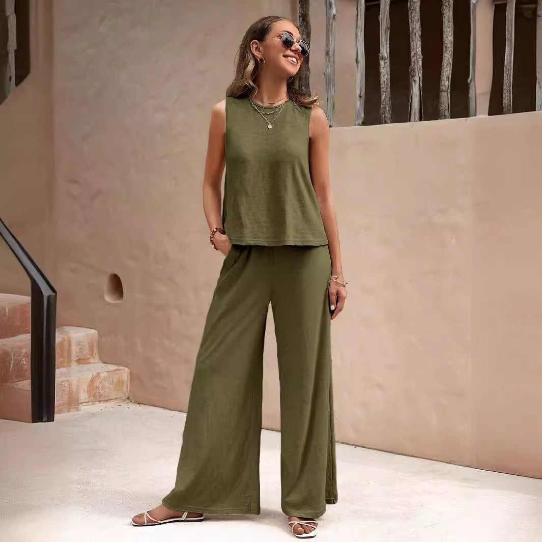 Women's Two-Piece Casual Suit Set - Elegant Spring Summer Collection