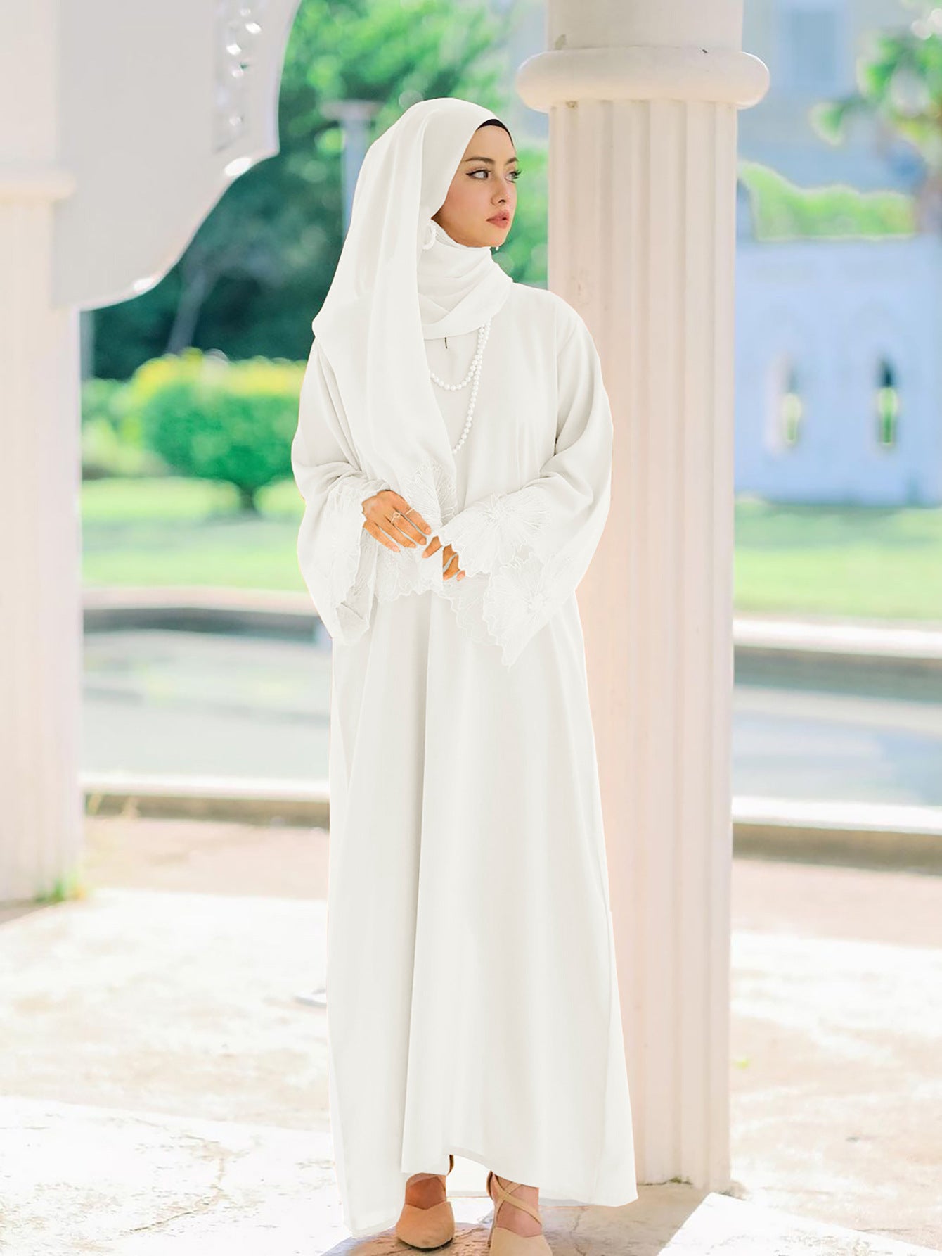 Women's Muslim Robe Malay Indonesian Dress With Headscarf