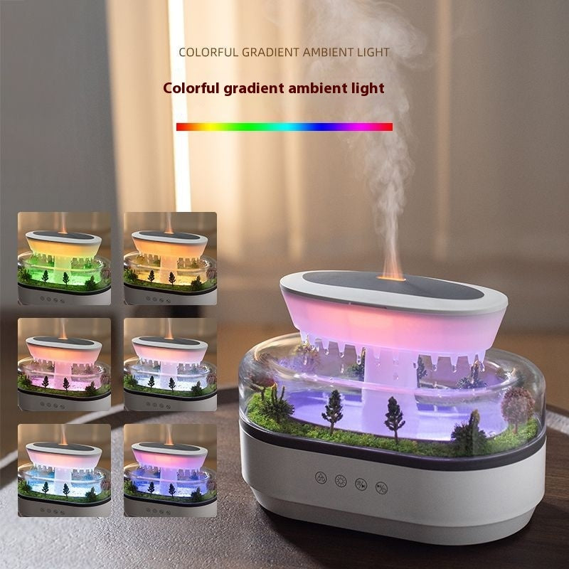Mini Aroma Diffuser & Humidifier - Portable Raindrop Design