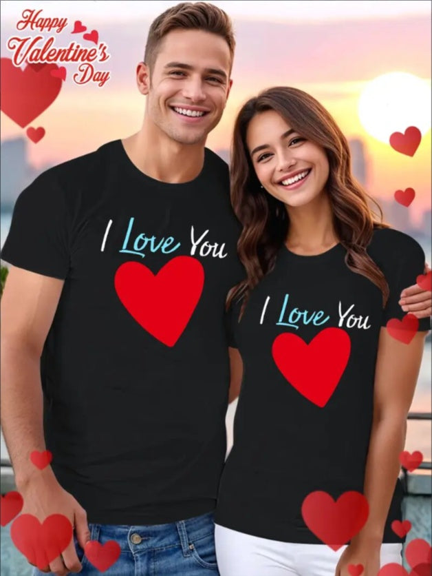 Valentine'S Day Couple T-Shirt - Love & Fashion Casual T-Shirt