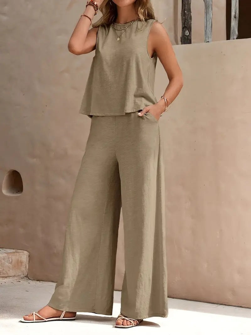 Women's Two-Piece Casual Suit Set - Elegant Spring Summer Collection