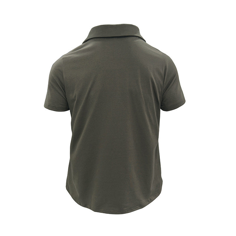 Men's Summer Polo Shirt with Pockets - Outdoor Fashion