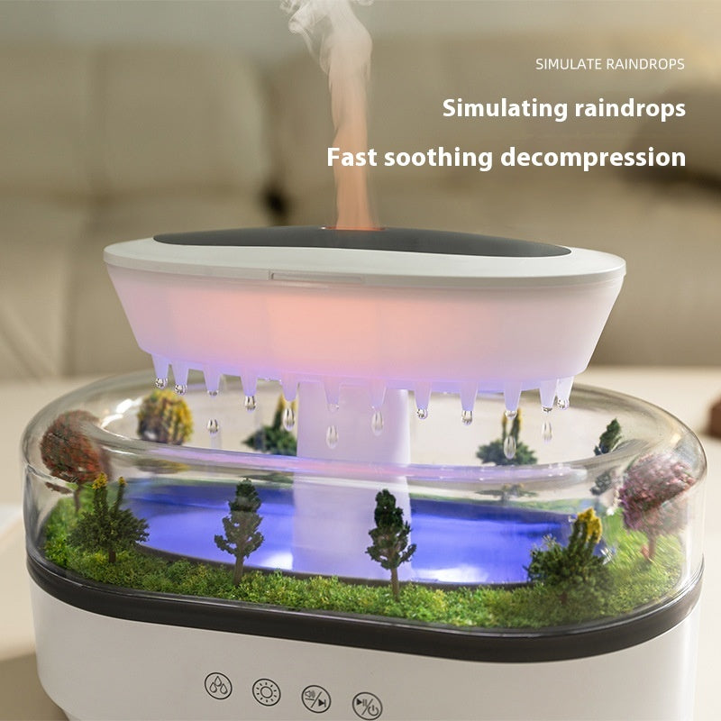 Mini Aroma Diffuser & Humidifier - Portable Raindrop Design