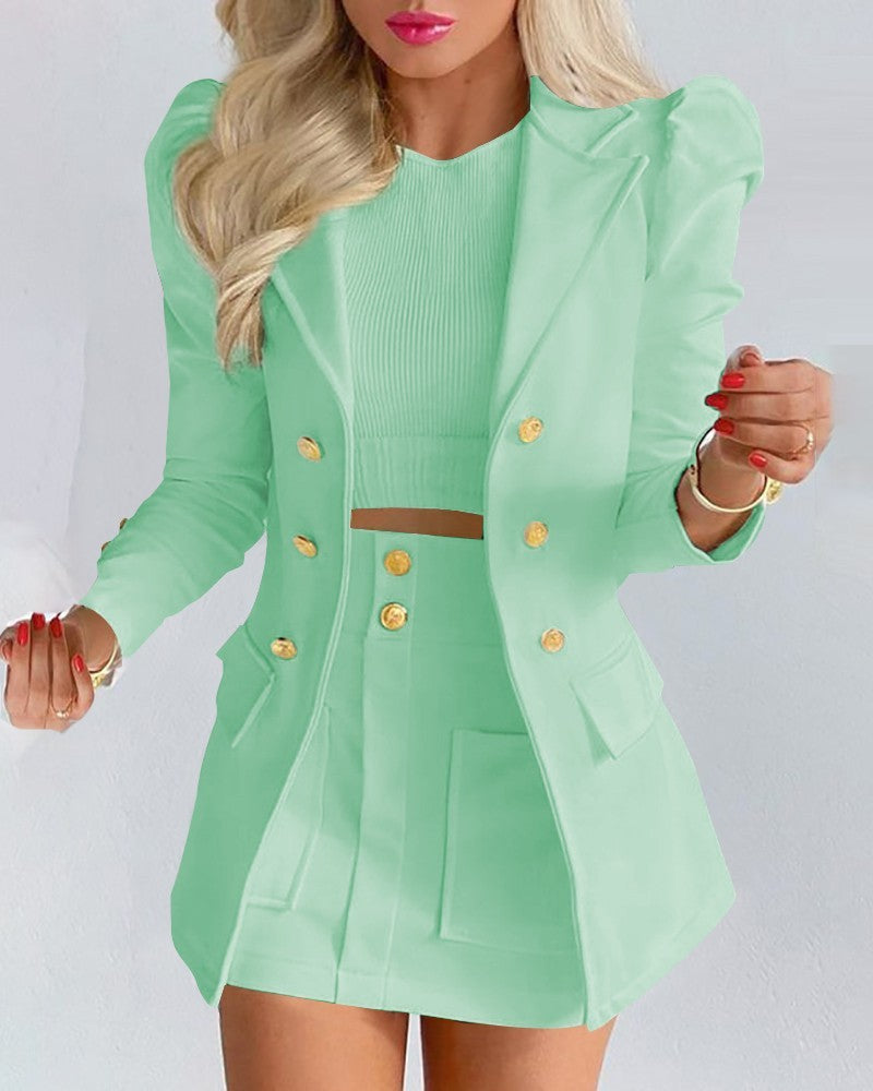 Stylish Solid Color Casual Suits for Women
