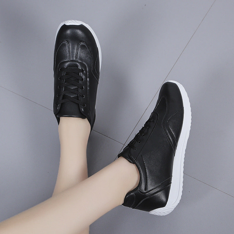 Women's Platform White Shoes - Casual & Stylish Footwear