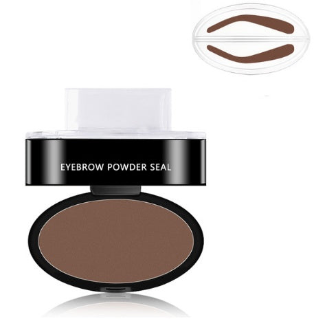 Professional Eyebrow Stamp Kit - Waterproof Powder with 3 Stencil Shapes (6g)