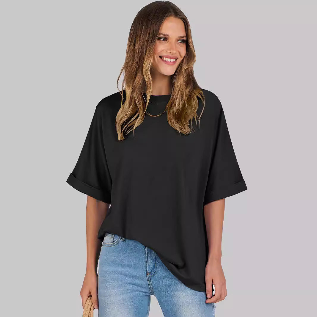 Women's Pullover Top Loose Short Sleeve - Summer Collection