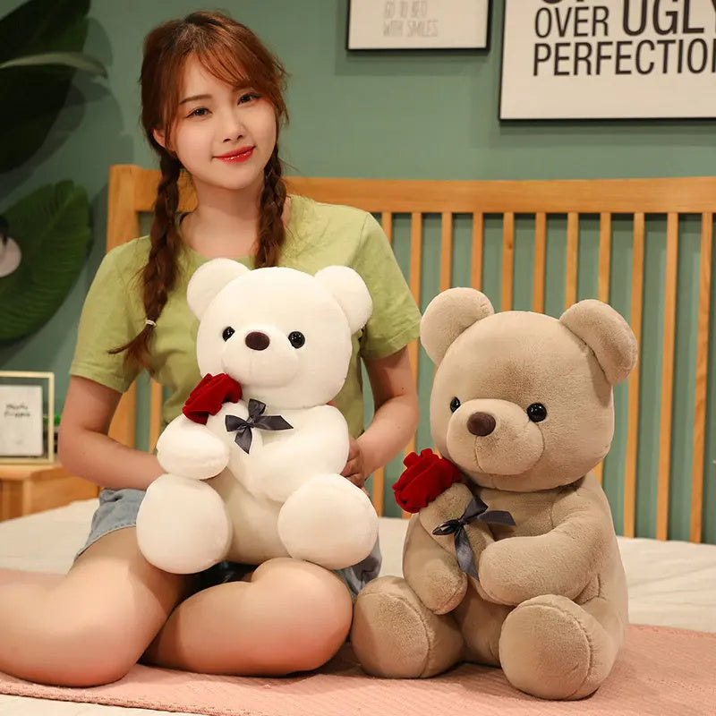 Teddy Bear Plush Pillow - Soft, Cuddly, and Perfect for Hugs