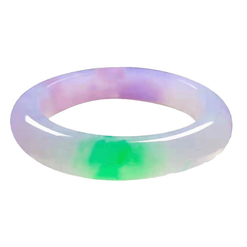 Myanmar Violet Jade Bracelet - Natural Gemstone Jewelry