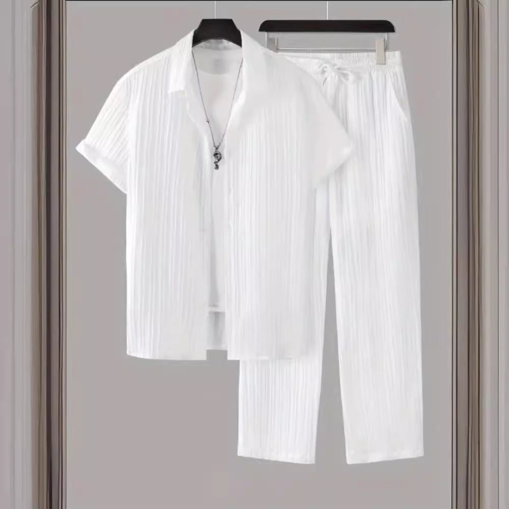 Striped Short-sleeved Shirt for Men - Summer Collection
