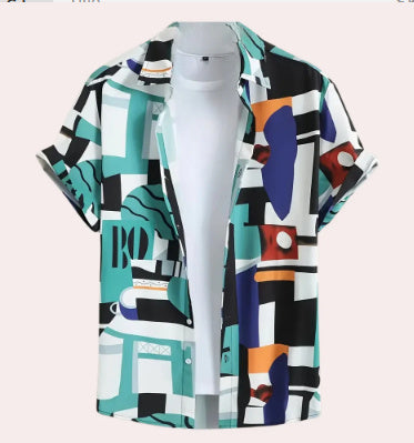 Men's 3D Digital Stitching Printing Shirt - Trendy & Stylish