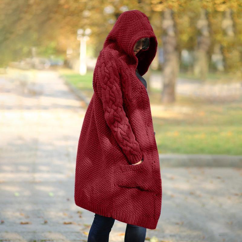 Women's Hooded Sweater Coat - Winter Collection
