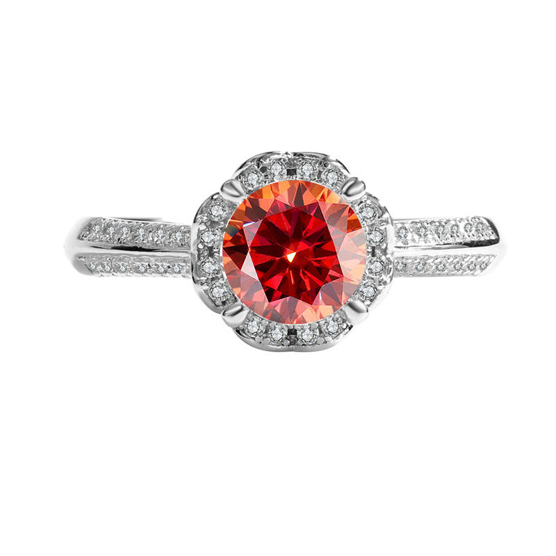 Moissanite Bridal Ring | Sterling Silver Bridal Ring | iukstore