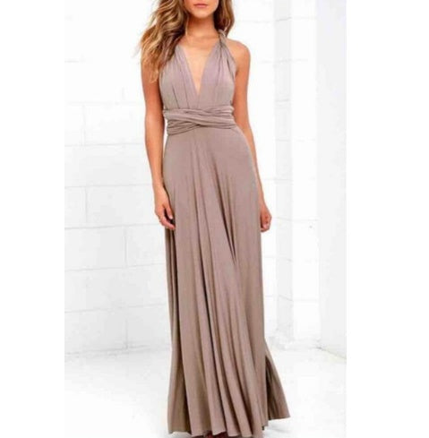 Women's Sexy Long Party Dress - Club Floor-Length Summer Backless Bandage Maxi Dress