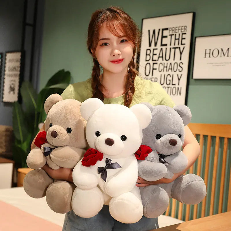 Teddy Bear Plush Pillow - Soft, Cuddly, and Perfect for Hugs