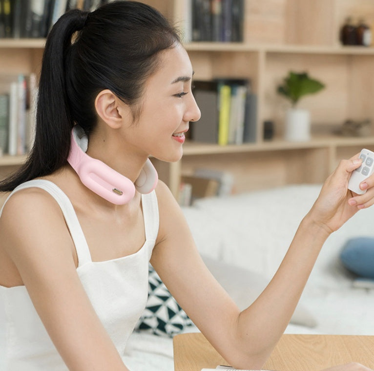 Smart Neck and Shoulder Massager with Remote Control - Heat Therapy & Pulse Technology