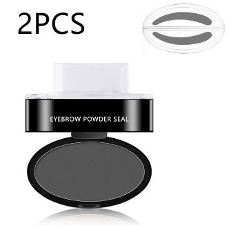 Professional Eyebrow Stamp Kit - Waterproof Powder with 3 Stencil Shapes (6g)