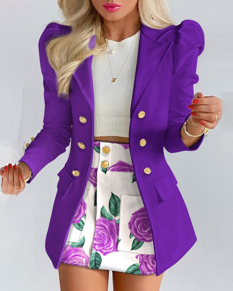 Stylish Solid Color Casual Suits for Women