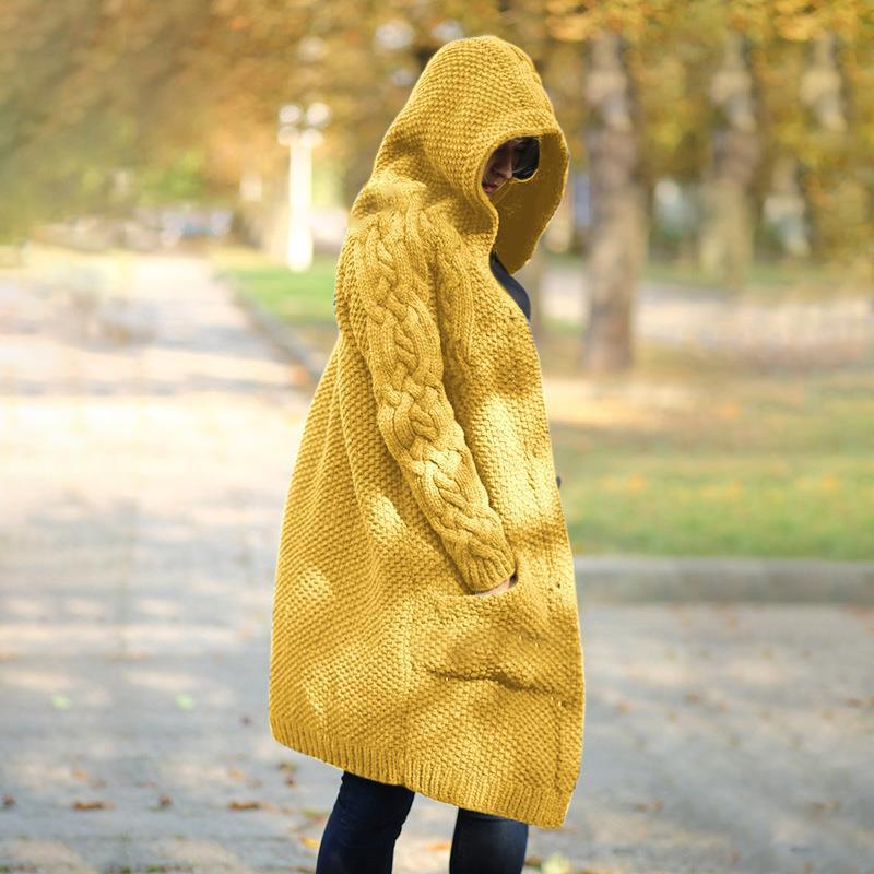 Women's Hooded Sweater Coat - Winter Collection