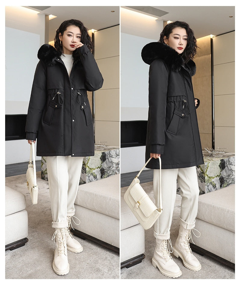 Korean Style Small Waist Down Coat - Stylish & Warm
