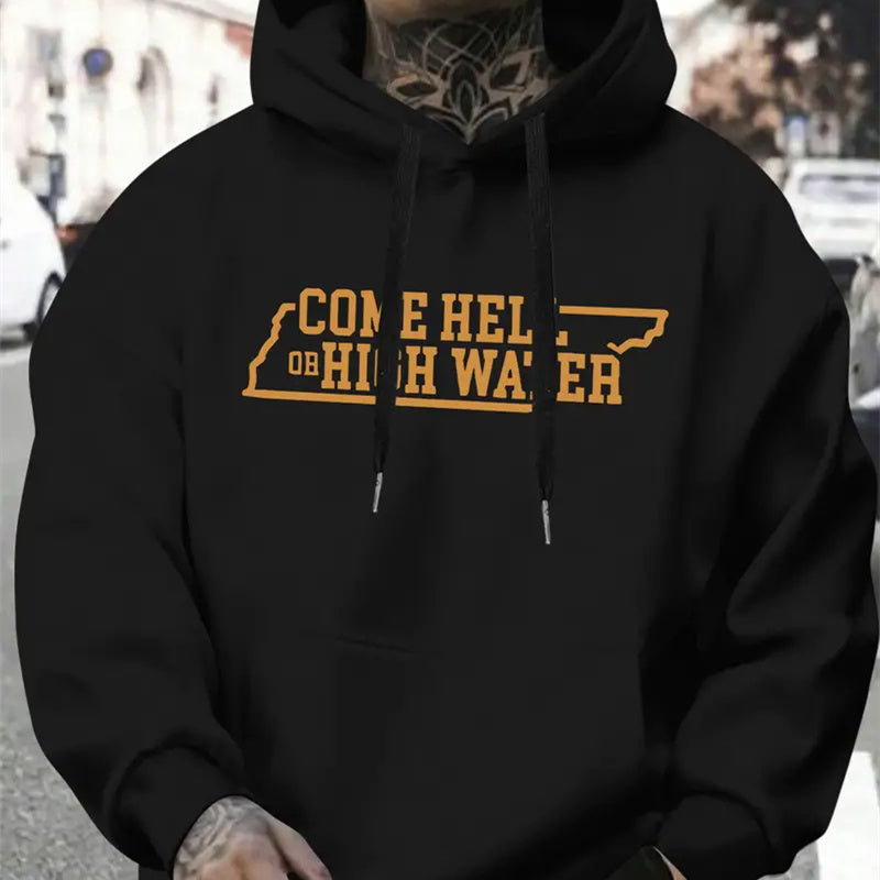European And American High Street Trendy Loose Men's Hooded Sweatshirt