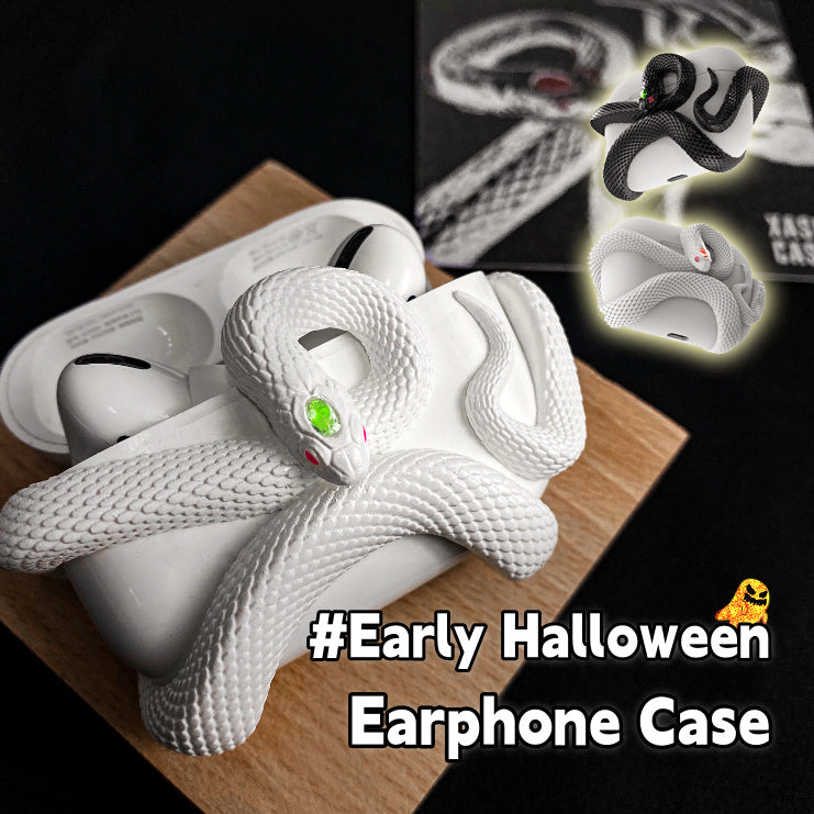 Creative Snake AirPods Case Protective Silicone Cover Early Halloween
