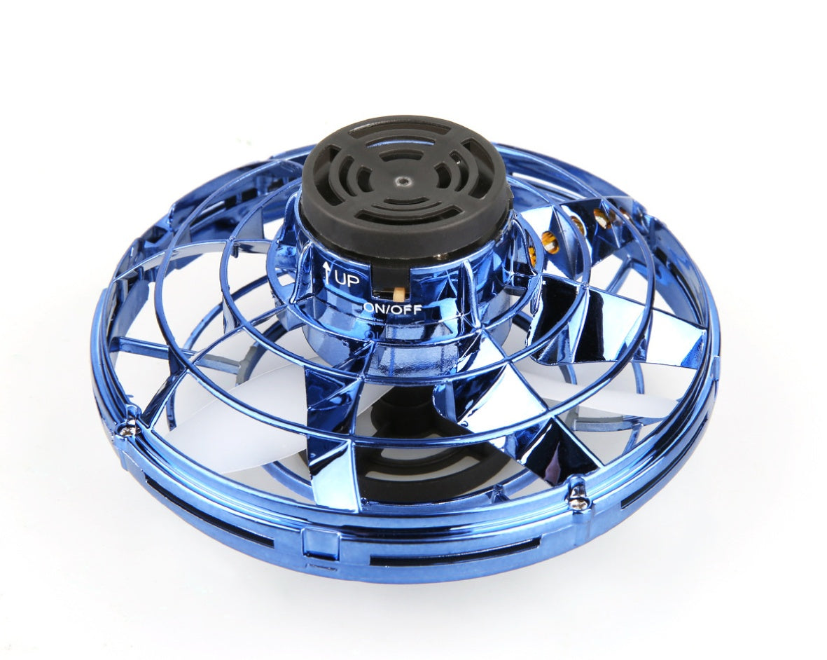 Mini Fingertip Gyro Drone - Interactive UFO Type Flying Helicopter Spinner Toy for Kids