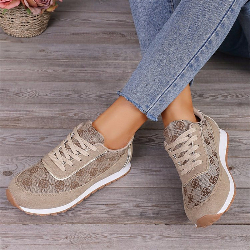 Flower Print Sneakers for Women - Lightweight & Breathable