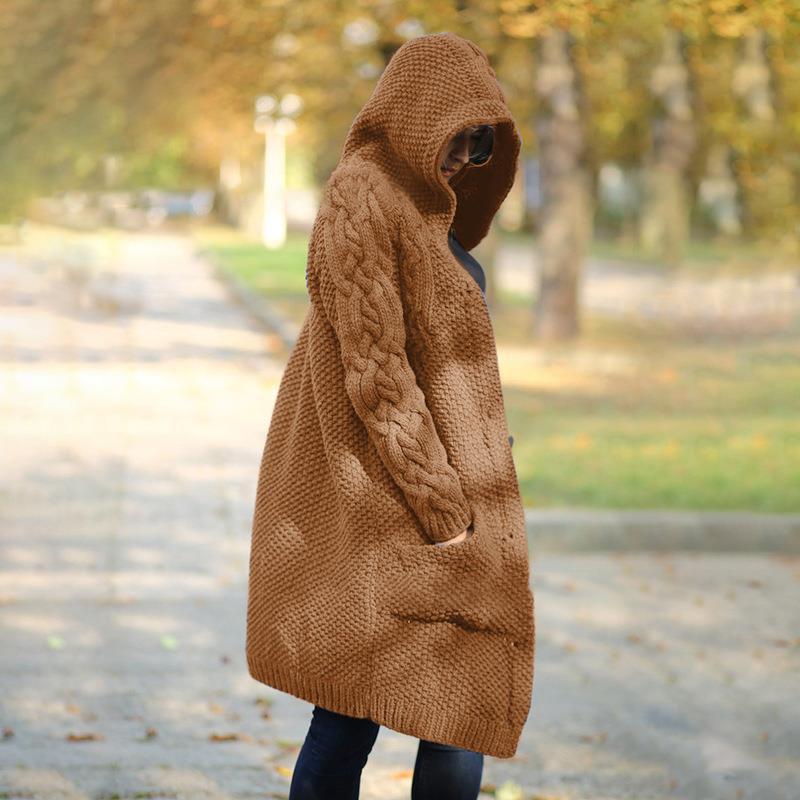 Women's Hooded Sweater Coat - Winter Collection