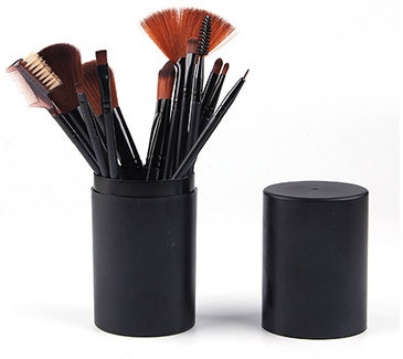 Professional 12-Piece Makeup Brush Set - Blush, Eyeshadow, Highlighter & More
