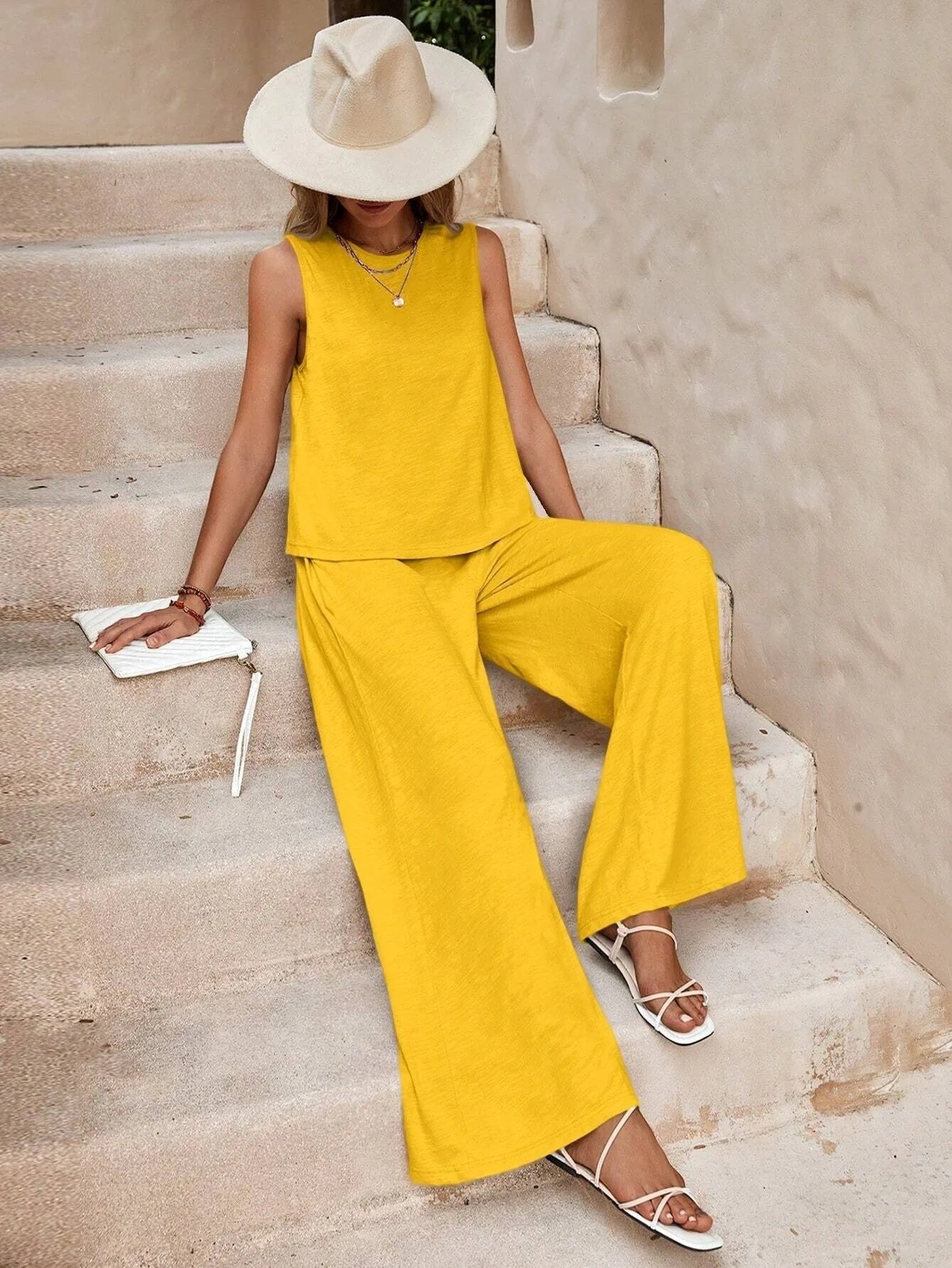 Women's Two-Piece Casual Suit Set - Elegant Spring Summer Collection