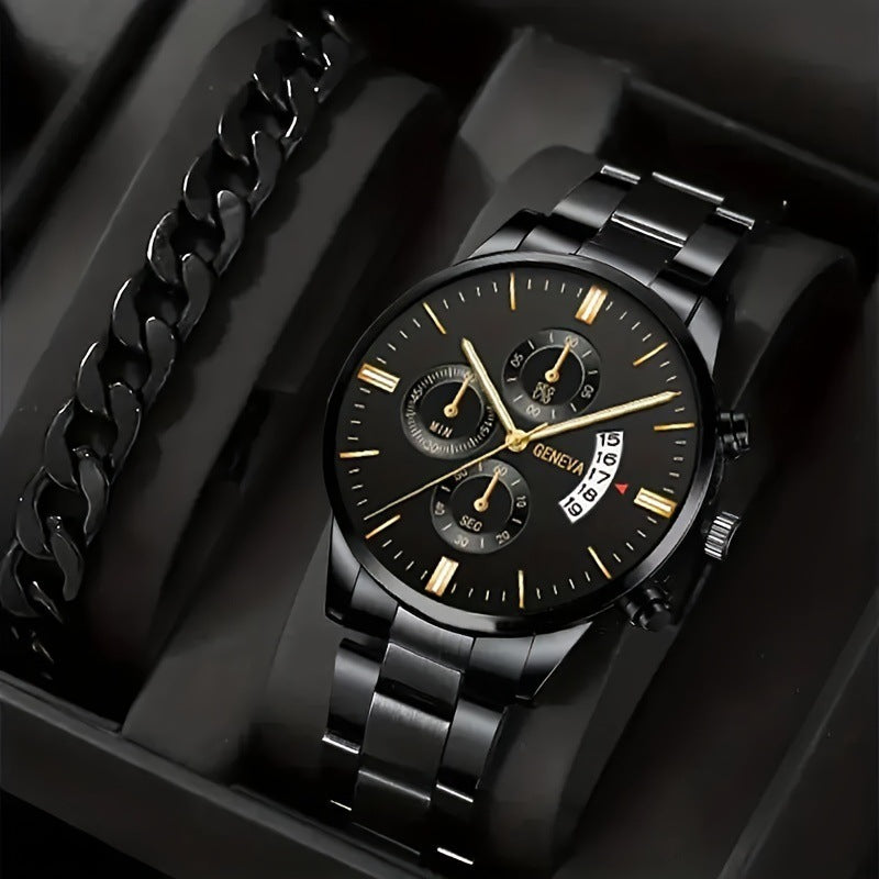 Men's Business Watch & Bracelet Set - Valentine's Gift