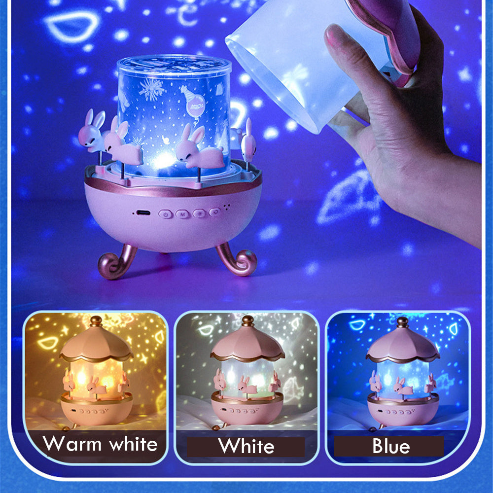 Night Light Projector Kids Nursery Children Room Space Rotation Rechargeable Led Night Lamp Birthday Christmas Gift