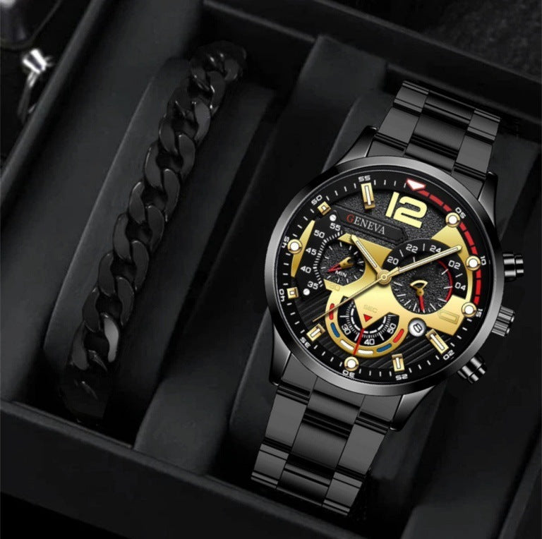 Men's Business Watch & Bracelet Set - Valentine's Gift