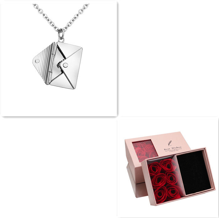 Love Letter Envelope Necklace - Romantic Titanium Steel Pendant