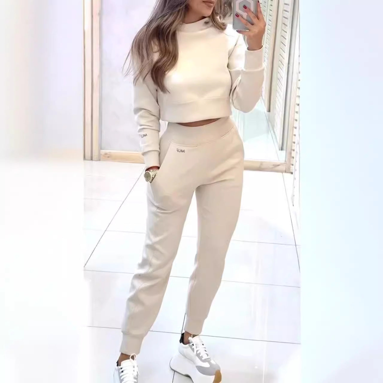 Women's Sports Suit - Stand Collar Fashion Pullover