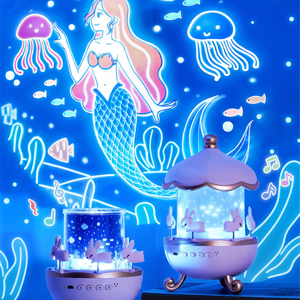 Night Light Projector Kids Nursery Children Room Space Rotation Rechargeable Led Night Lamp Birthday Christmas Gift