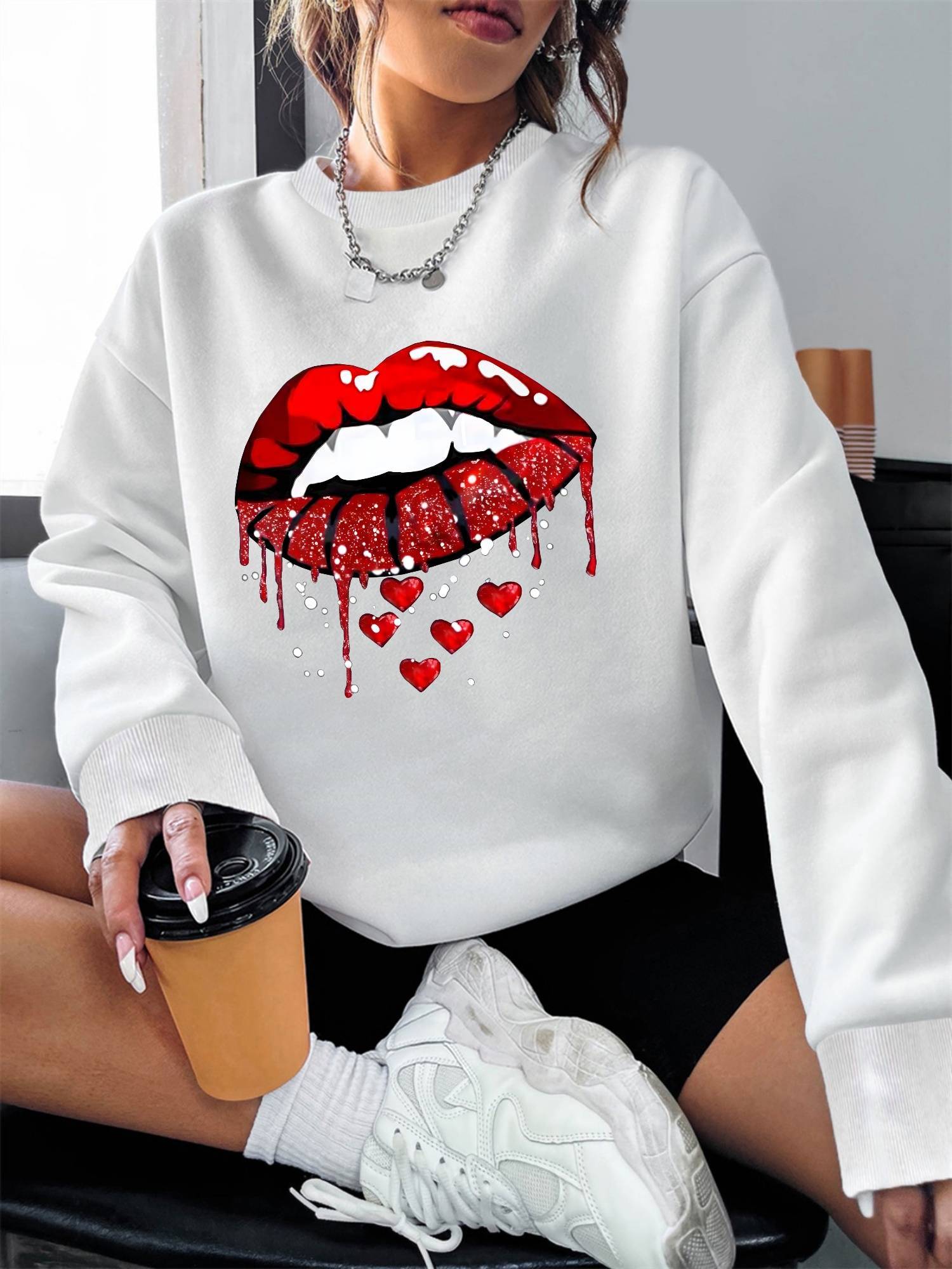 Women's Long Sleeve Crew Neck Sweatshirt