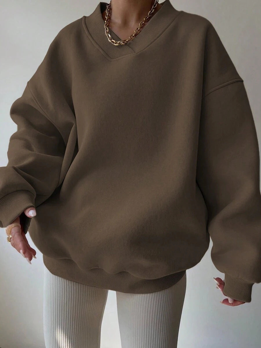 Women's Crew Neck Sweater - Comfortable Cotton Blend
