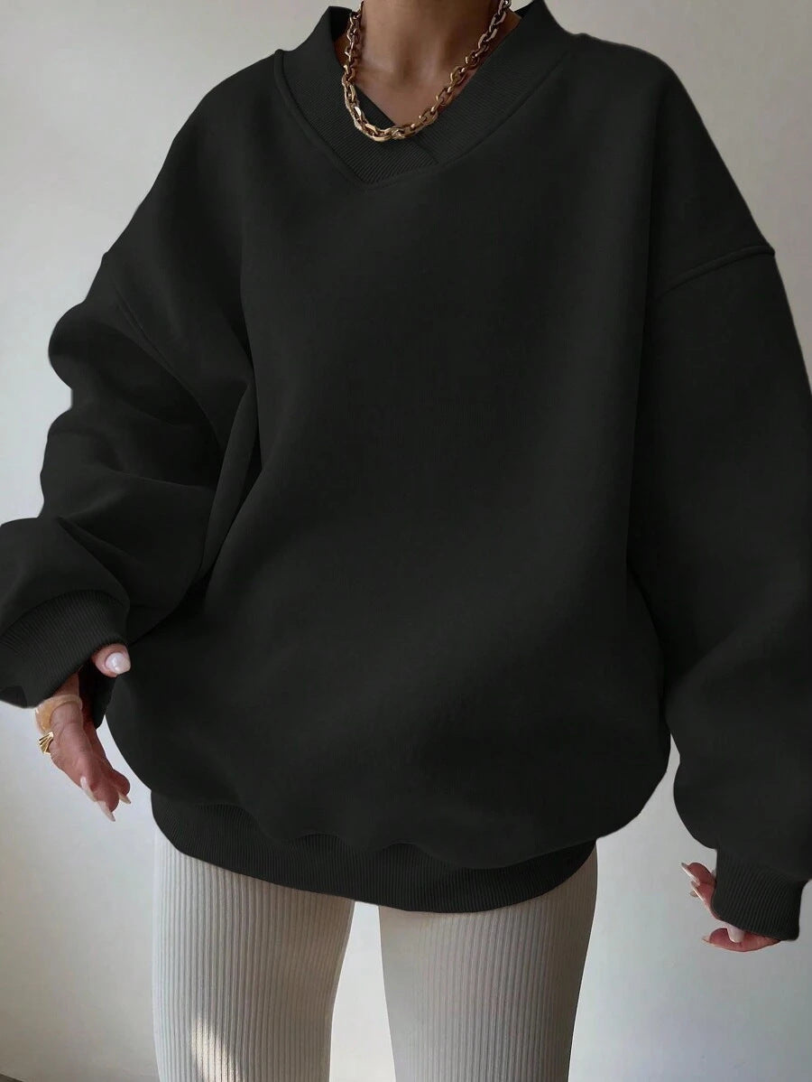 Women's Crew Neck Sweater - Comfortable Cotton Blend