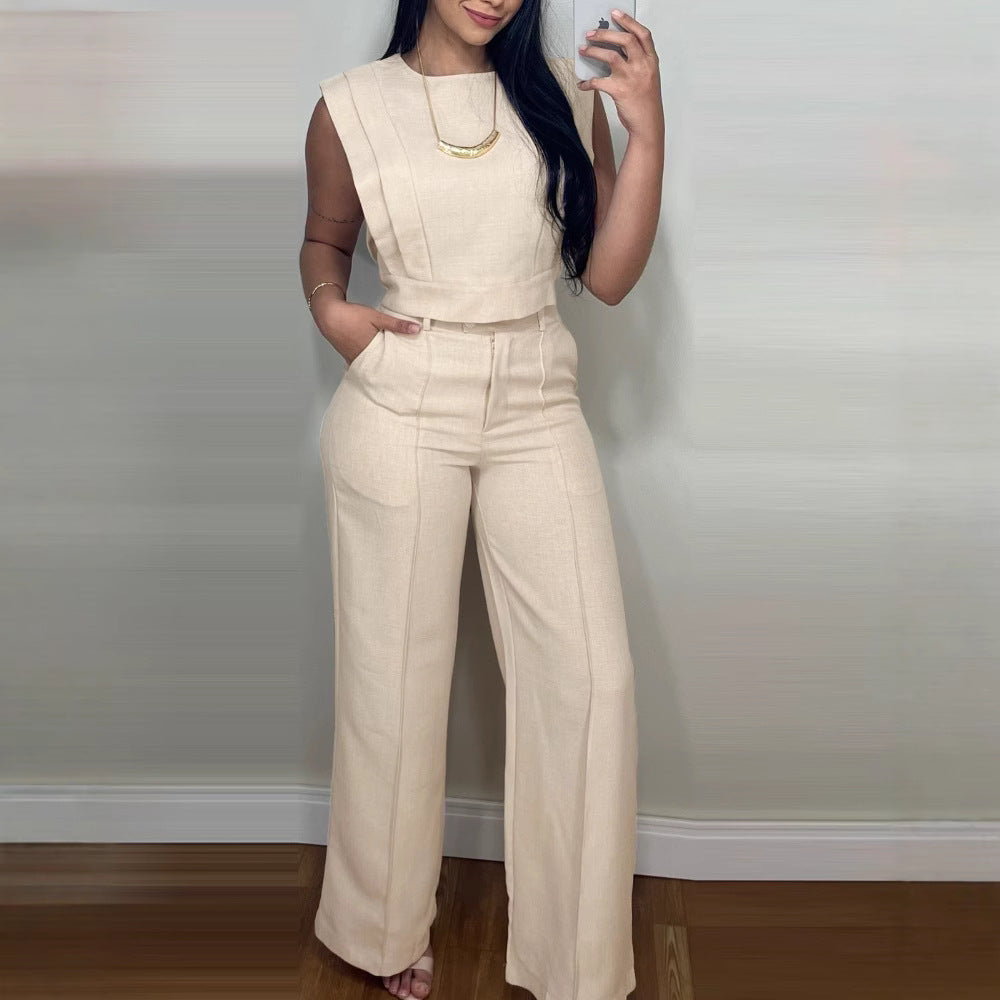 Summer Sleeveless Suit Set for Women