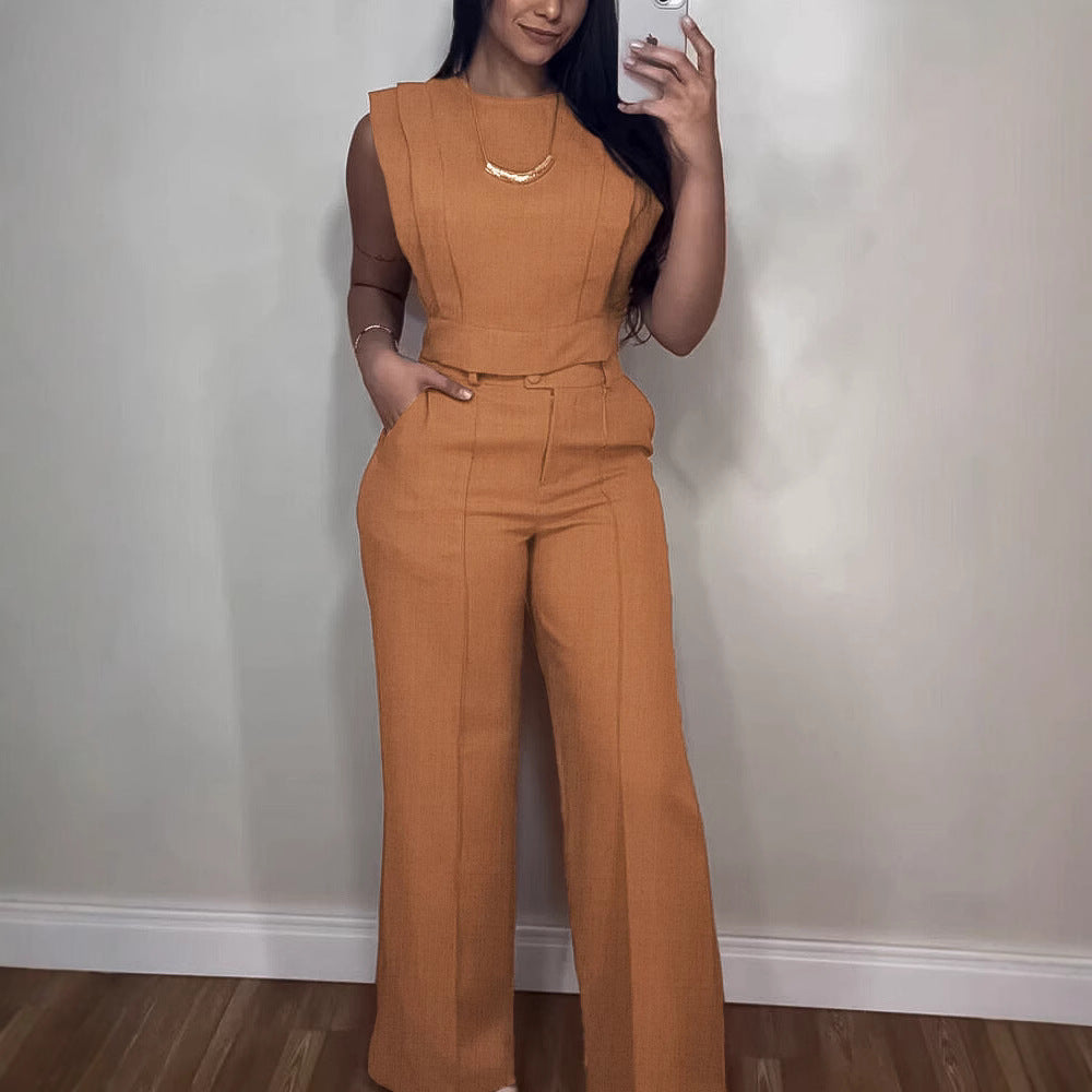 Summer Sleeveless Suit Set for Women