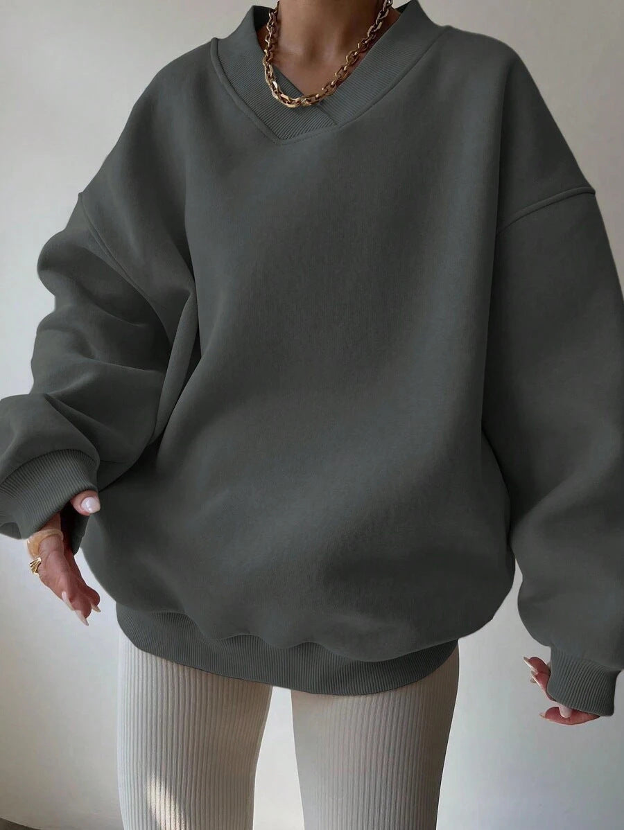 Women's Crew Neck Sweater - Comfortable Cotton Blend