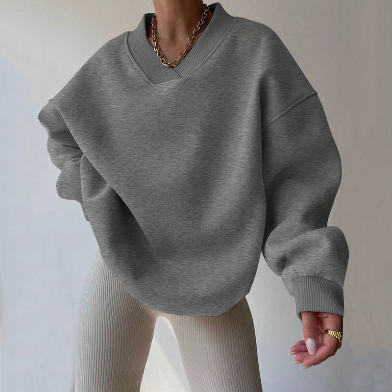 Women's Crew Neck Sweater - Comfortable Cotton Blend